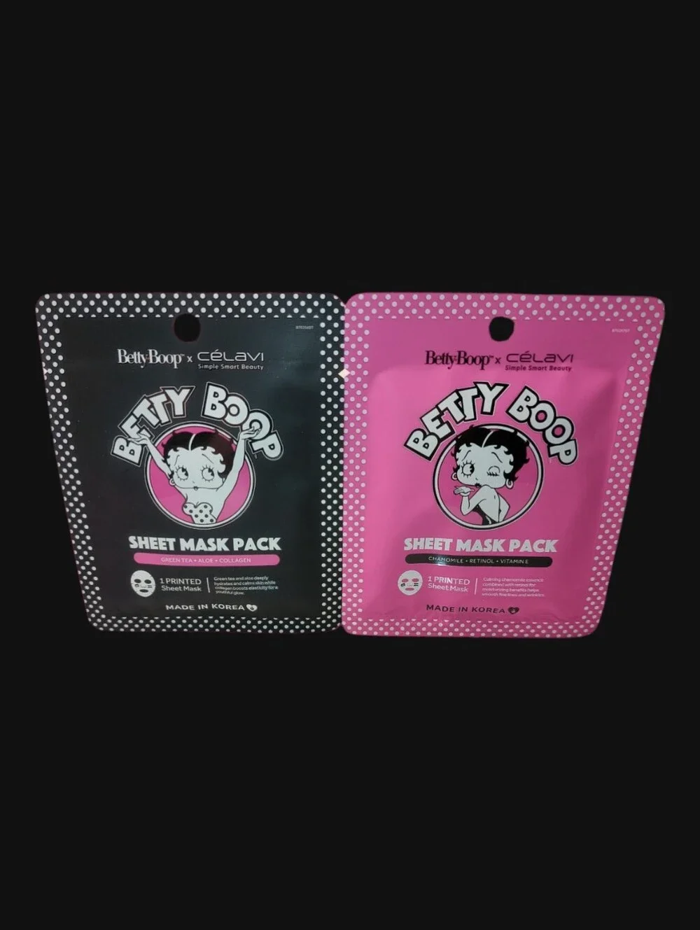 Betty Boop Printed Sheet Mask Duo